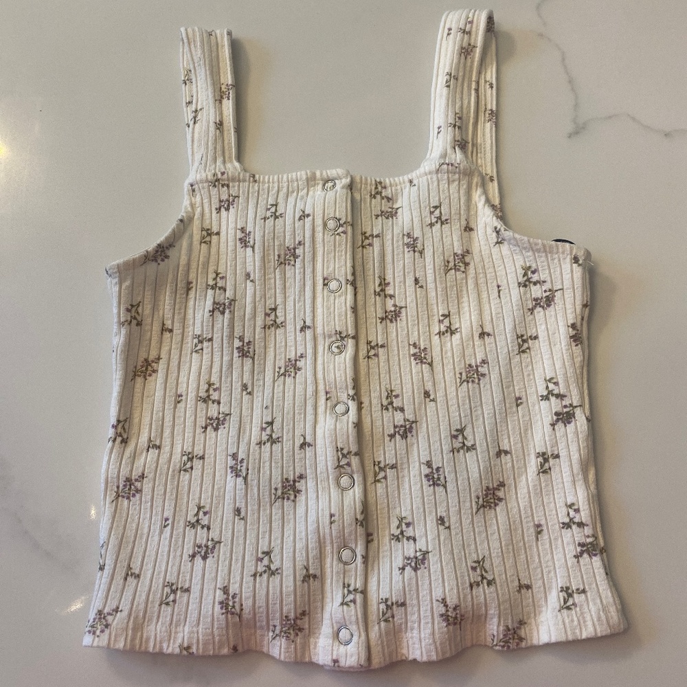 Forever 21 snap front tank top